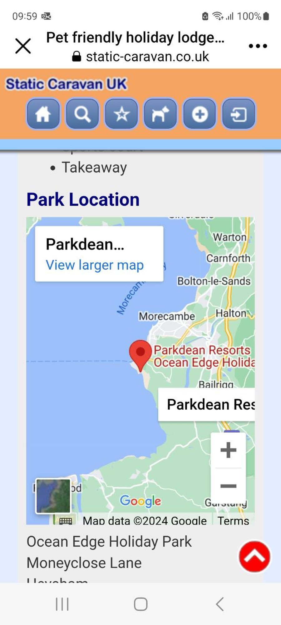 Q8 Ocean Edge Caravan Park Heysham Kültér fotó